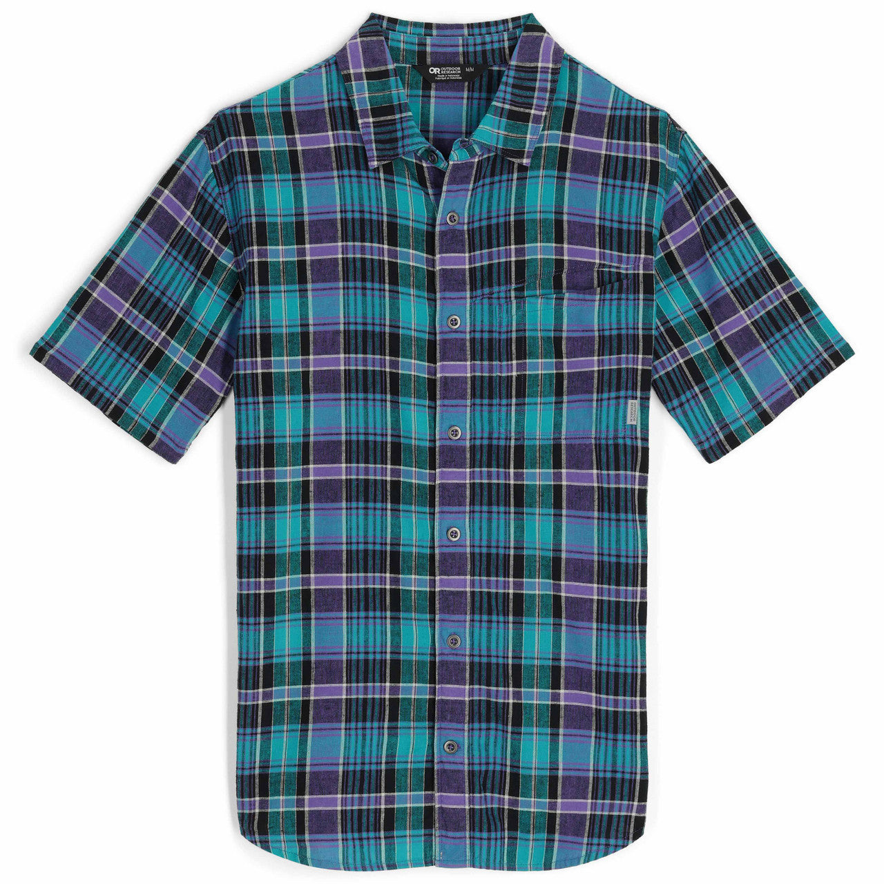 Chemise OR Weisse Carreaux Manches courtes Hommes - Plein Air Entrepôt