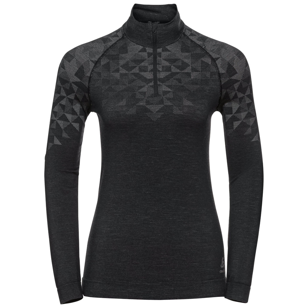 Odlo Chandail à manches longues Kinship Performance Wool 200 Half Zip Femme - Plein Air Entrepôt