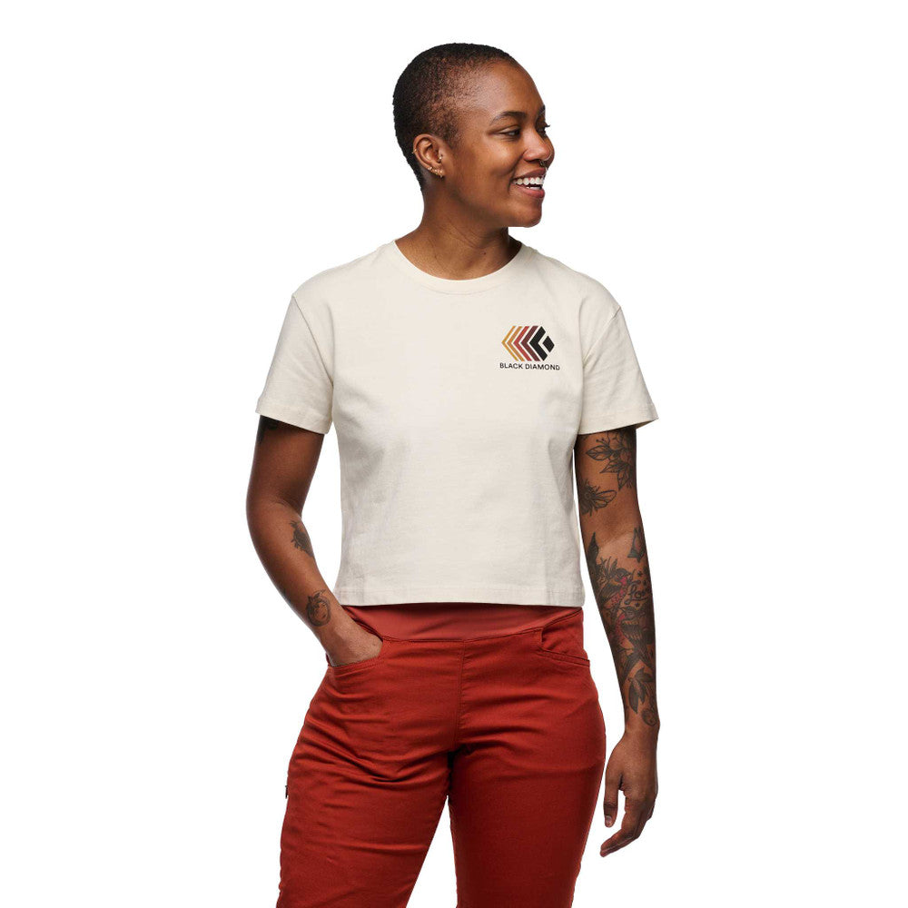 T-Shirt Black Diamond Faded Crop Femmes - Plein Air Entrepôt