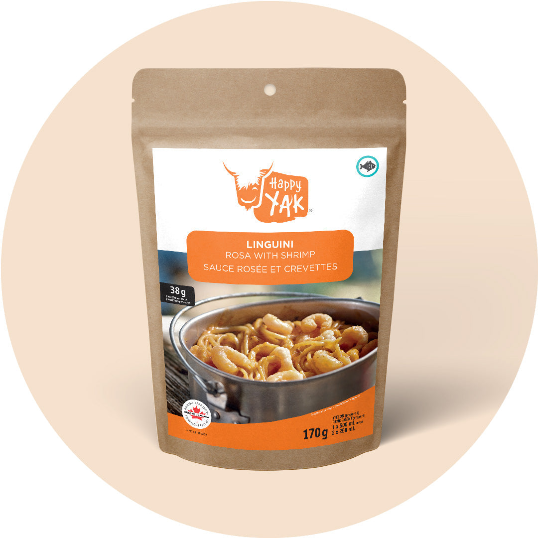 Happy Yak Linguini Sauce Rosée et Crevettes - Plein air Entrepôt