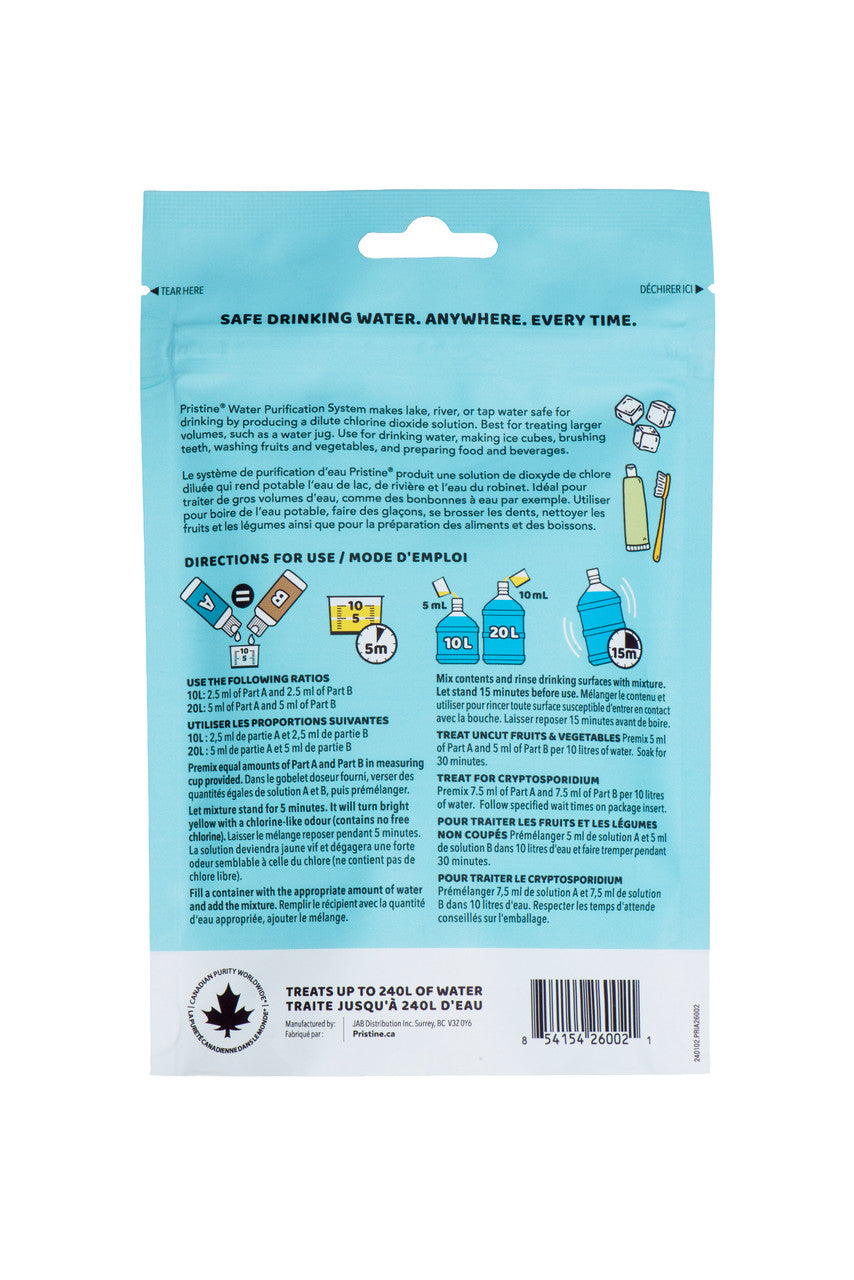 Pristine Tablet Water Treatment