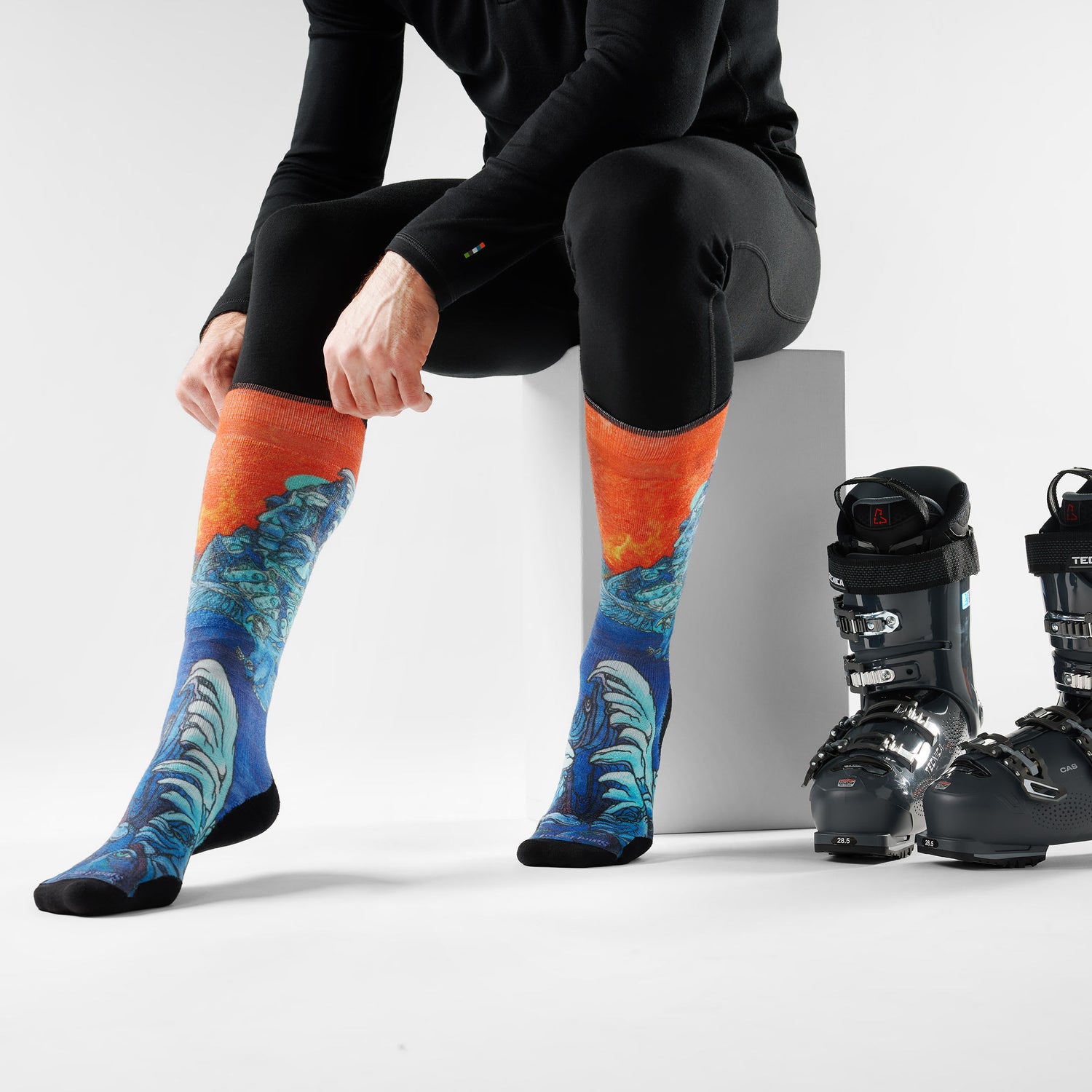 Bas de Ski Smartwool Imprimé Brume d'hiver Targeted Cushion OTC - Plein air Entrepôt
