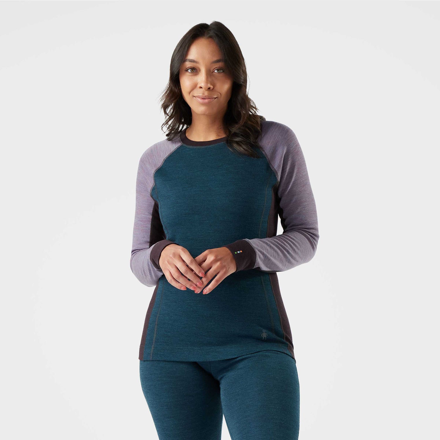 Couche de base Smartwool Classic Thermal Colourblock Crew Femmes - Plein air Entrepôt