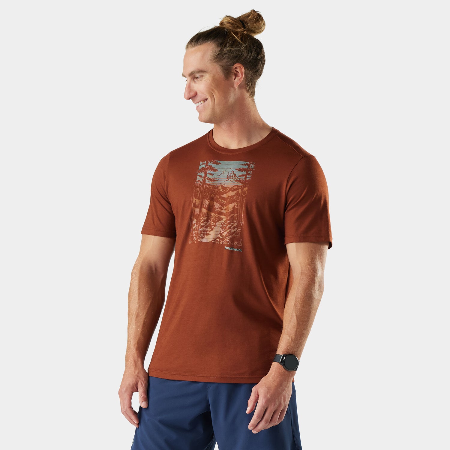 T-shirt Smartwool Winding Trail Active Short Sleeve Graphic Tee Hommes - Plein air Entrepôt