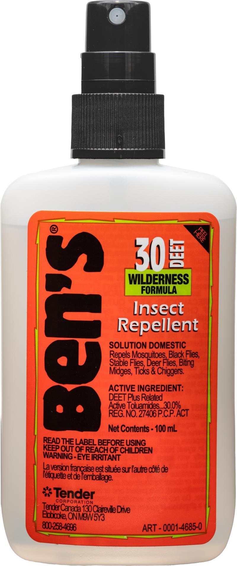 Chasse-moustiques Ben's 30% Deet 100ml - Plein Air Entrepôt