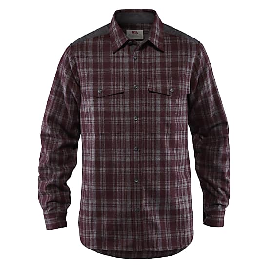 Fjällräven ovik re-wool shirt LS Hommes - Plein Air Entrepôt