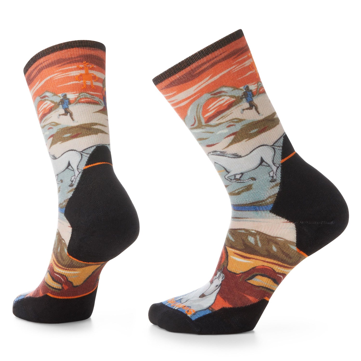 Smartwool Bas Athlete Edition Run Trail Magic Crew Print Targeted Cushion Unisexe - Plein Air Entrepôt