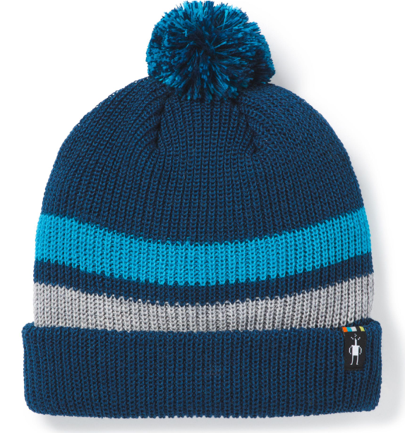 Smartwool Kid's Stripe Pom Beanie Enfant-Plein Air Entrepôt