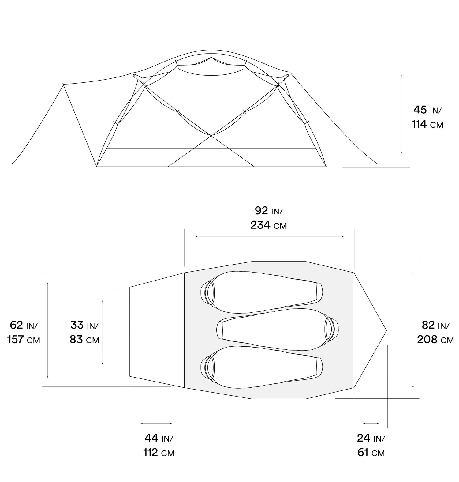 Tente Mountain Hardwear Trango 3P - Plein air Entrepôt