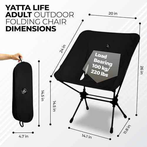 Yatta Low Back Ultralight Folding Camping Chair