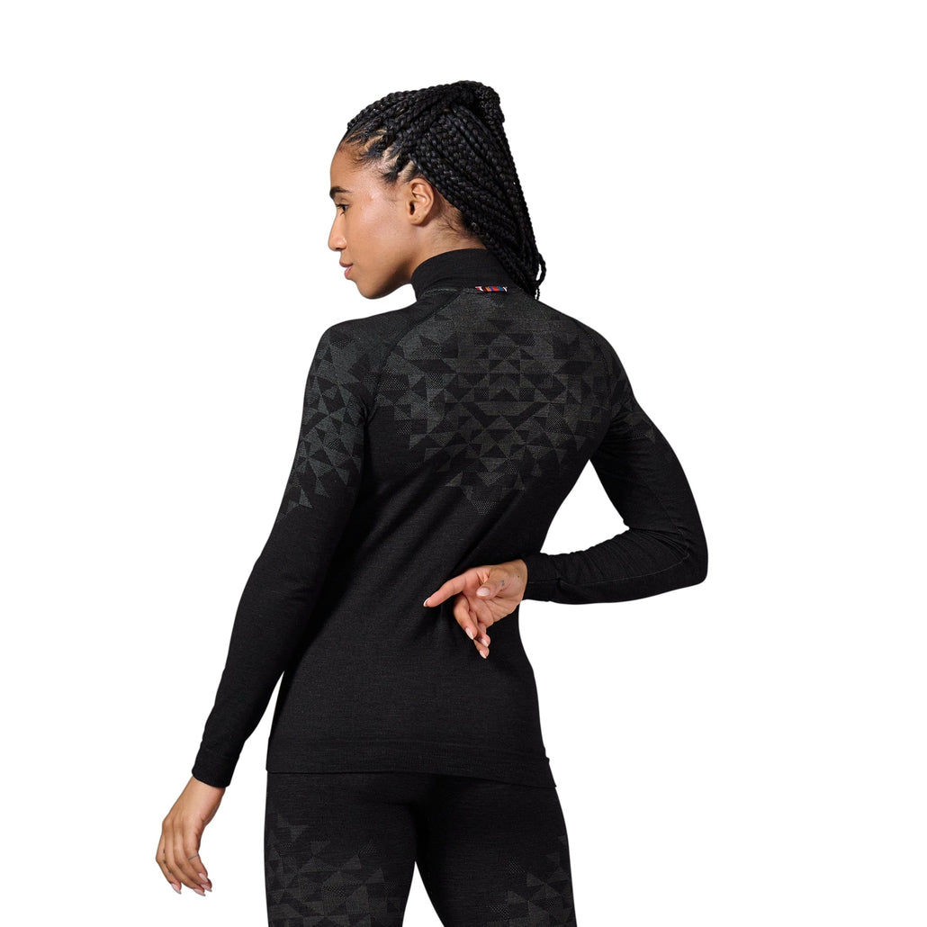 Odlo Chandail à manches longues Kinship Performance Wool 200 Half Zip Femme - Plein Air Entrepôt