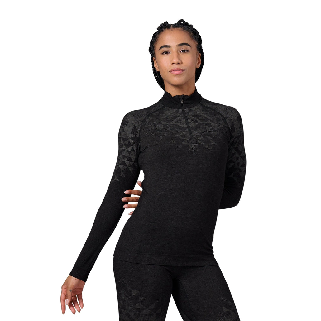 Odlo Chandail à manches longues Kinship Performance Wool 200 Half Zip Femme - Plein Air Entrepôt