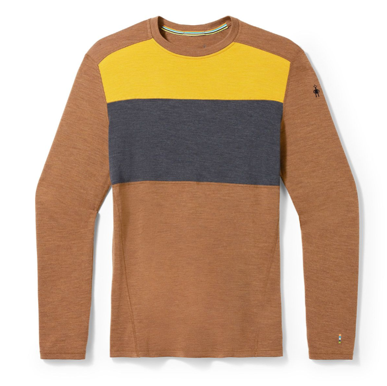 Couche de Base Smartwool Classic Thermal Mérinos Base Layer Colorblock Crew Hommes - Plein Air Entrepôt