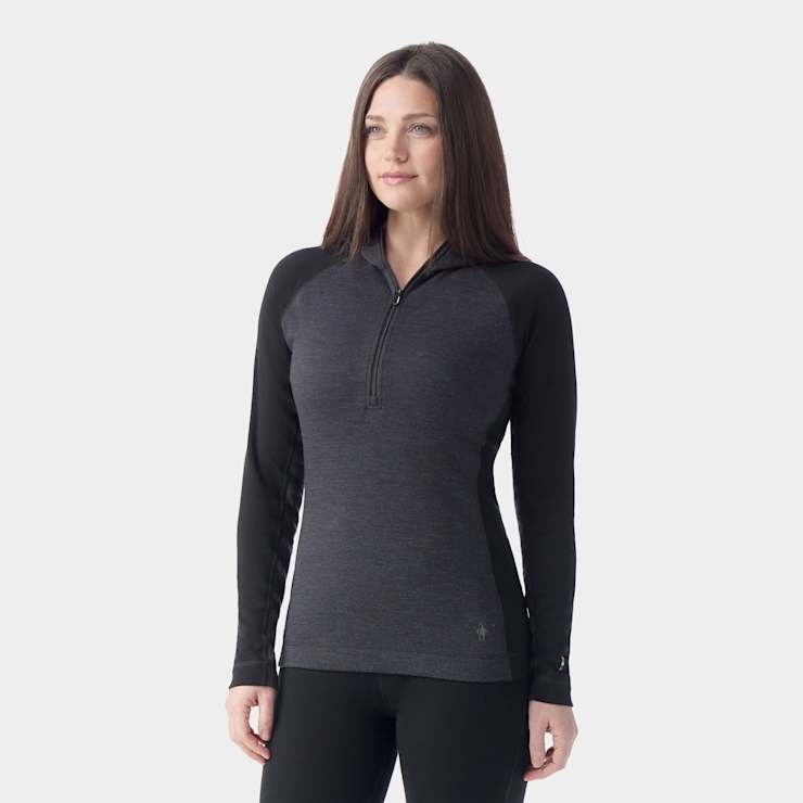 Couche de Base Smartwool Classic Thermal Merino 1/2 Zip Hoodie Femmes - Plein Air Entrepôt