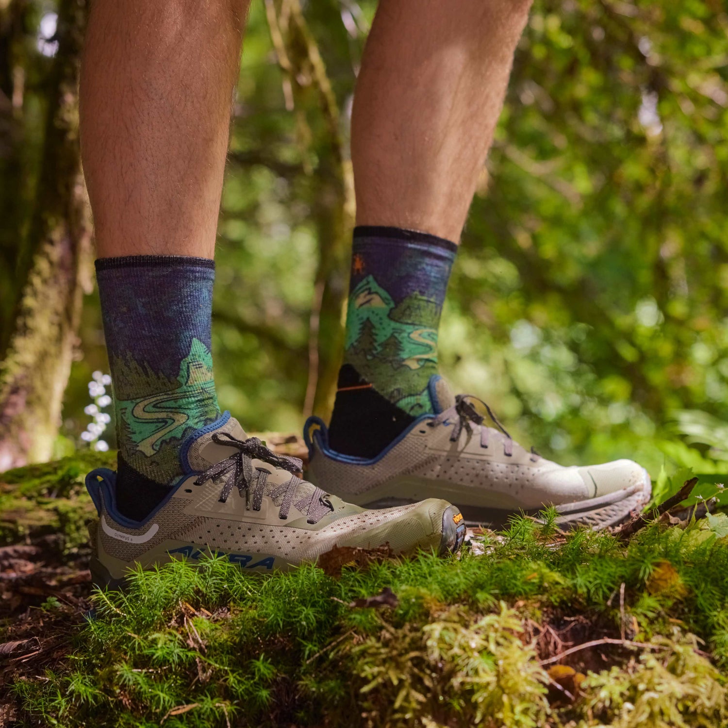 Bas de course en sentier Smartwool Coussin Ciblé Imprimé Neature - Plein Air Entrepôt