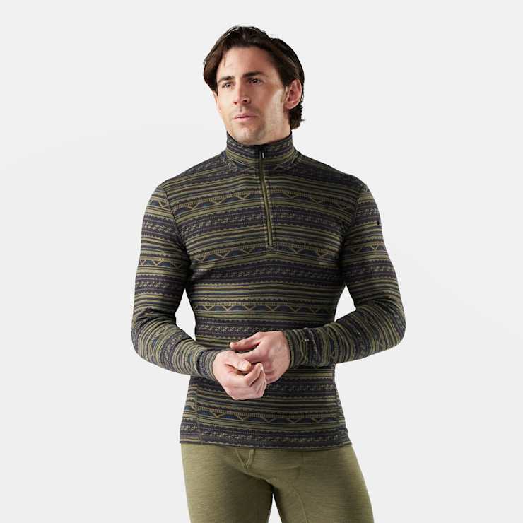 Smartwool Couche de base Classic Thermal Merino 1/4 Zip Boxed Homme - Plein Air Entrepôt
