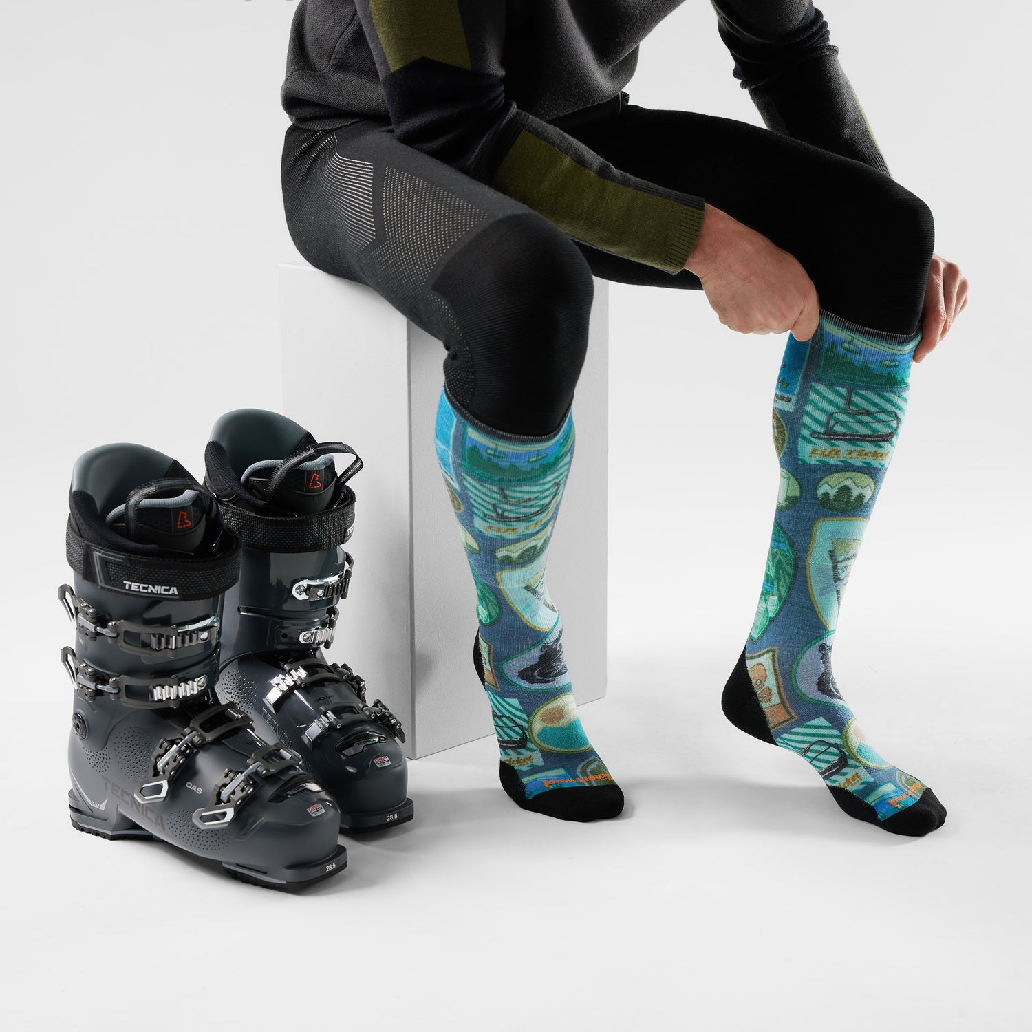Bas de Ski Smartwool Imprimé Explorer Targeted Cushion OTC - Plein air Entrepôt