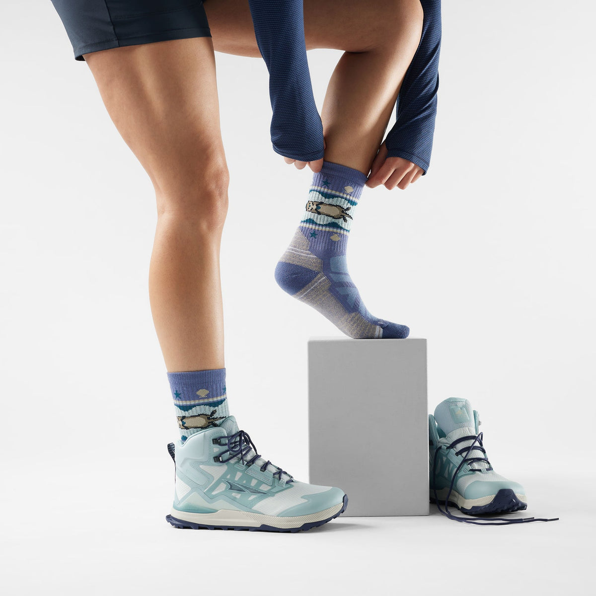 Smartwool Hike Light Cushion Otter Float Crew Socks Women