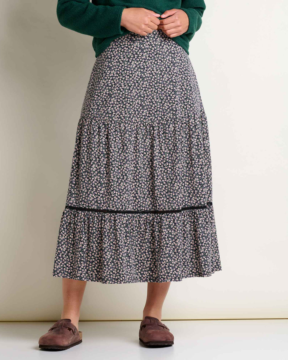 Toad & Co Mairgold Tiered Midi Skirt Women's