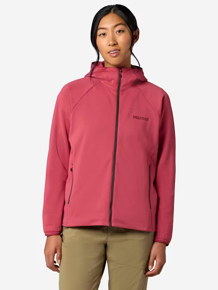 Marmot Fleece Hooded Jacket Leconte Full Zip Women