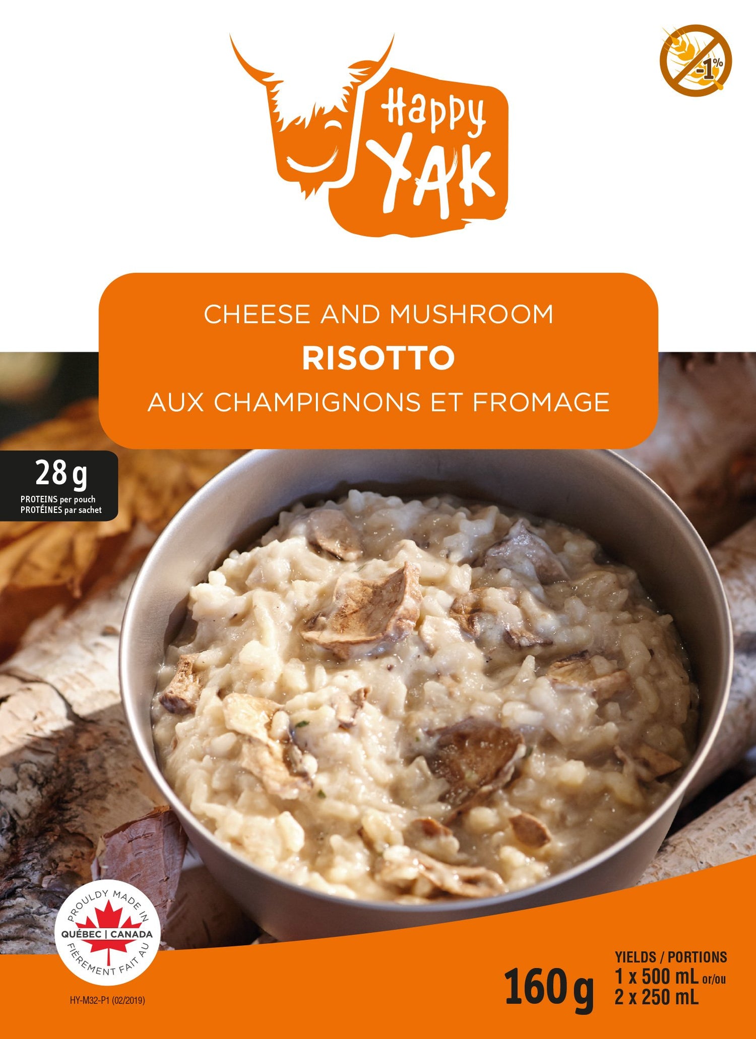 Happy Yak Risotto Aux Champignons-Plein Air Entrepôt